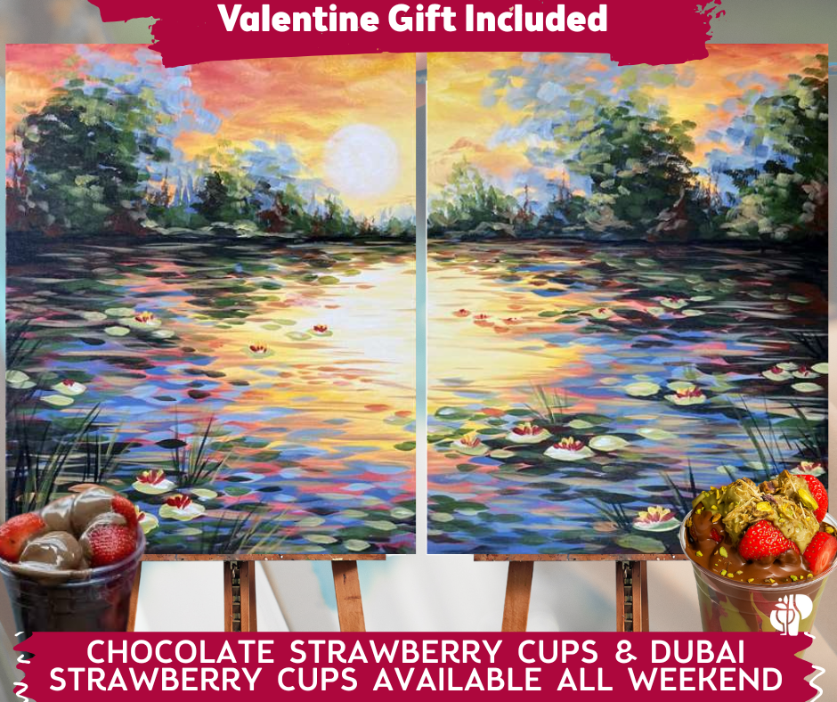 Monet’s Water Lilies at Sunset